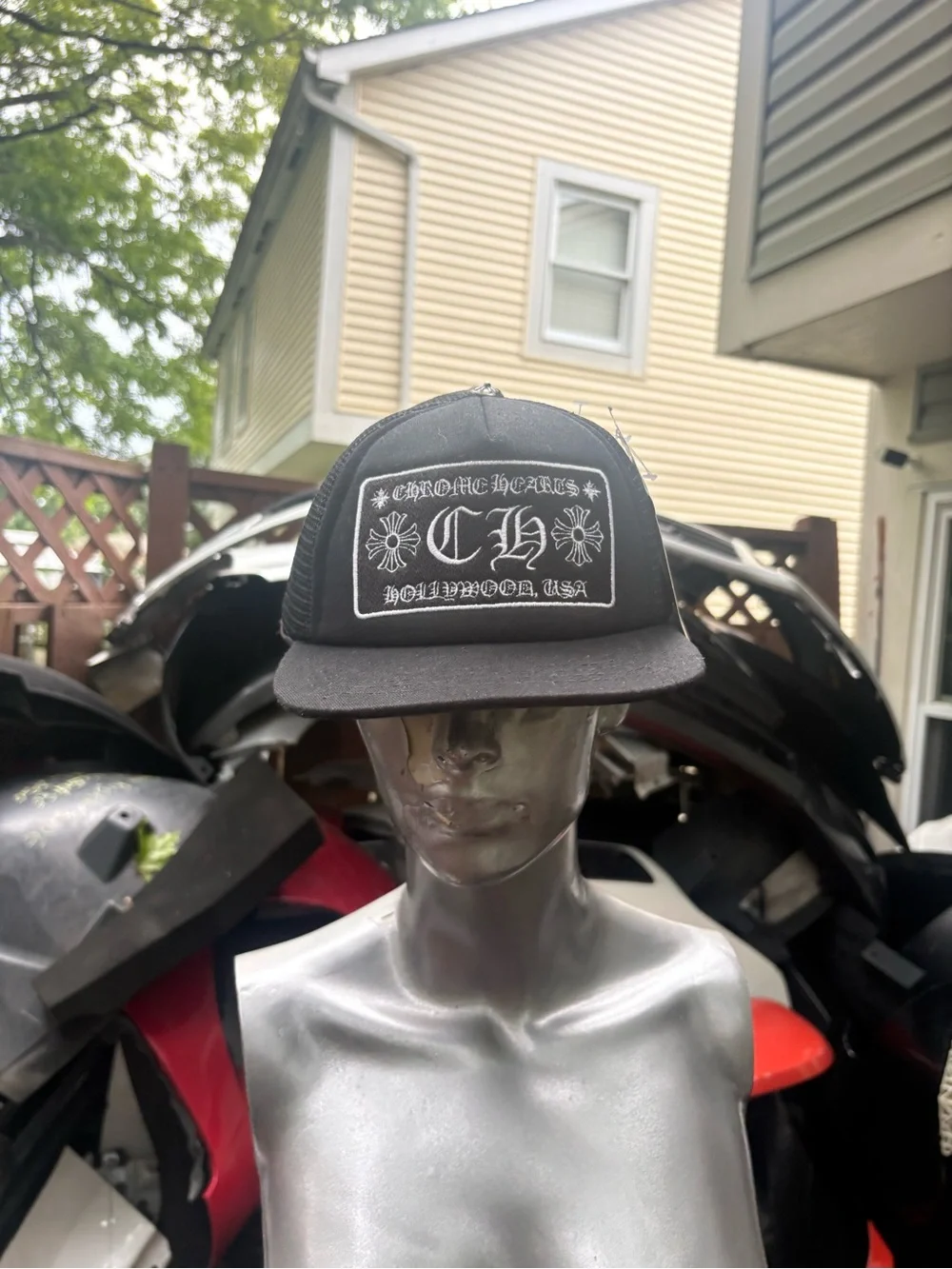 Black Mesh Patch Trucker Cap